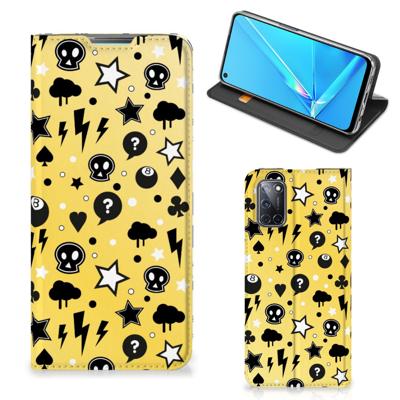 Mobiel BookCase OPPO A52 | A72 Punk Geel Mobiel BookCase OPPO A52 | A72 Punk Geel