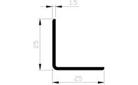 Hoekbeschermer alu geanod 25x25mm (3mtr)