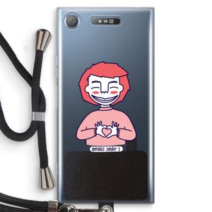 Hartje: Sony Xperia XZ1 Transparant Hoesje met koord
