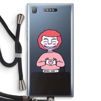 Hartje: Sony Xperia XZ1 Transparant Hoesje met koord Hartje: Sony Xperia XZ1 Transparant Hoesje met koord