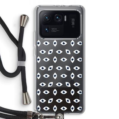 Eyes pattern: Xiaomi Mi 11 Ultra Transparant Hoesje met koord