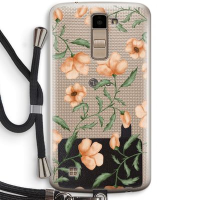 Peachy flowers: LG K10 (2016) Transparant Hoesje met koord