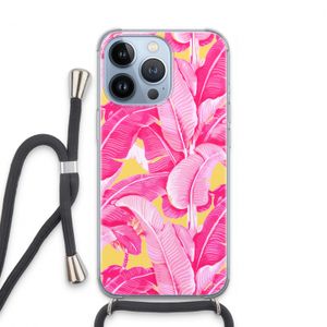 Pink Banana: iPhone 13 Pro Transparant Hoesje met koord