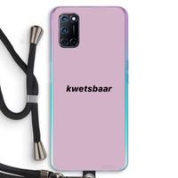 kwetsbaar: Oppo A72 Transparant Hoesje met koord
