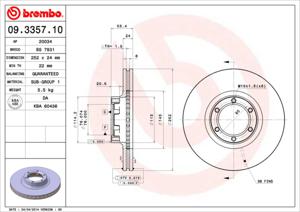 Brembo Remschijven 09.3357.10