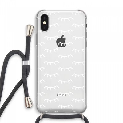 Wimpers: iPhone XS Max Transparant Hoesje met koord