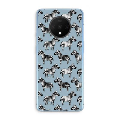 Zebra: OnePlus 7T Transparant Hoesje