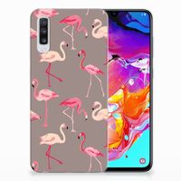 Samsung Galaxy A70 TPU Hoesje Flamingo