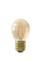 LED Full Glass Filament Ball-lamp 220-240V 3,5W E27 P45 Gold - Calex - thumbnail