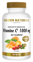 Golden Naturals Vitamine C 1000mg met rozenbottel Tabletten