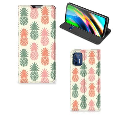 Motorola Moto G9 Plus | Flip Style Cover | Ananas