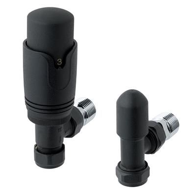 Eastbrook Valve radiator aansluitset haaks met thermostaat zwart Eastbrook Valve radiator aansluitset haaks met thermostaat zwart