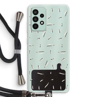 Hipster stripes: Samsung Galaxy A52s 5G Transparant Hoesje met koord