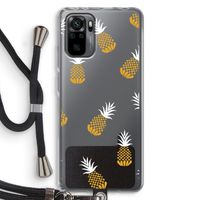Ananasjes: Xiaomi Redmi Note 10 Pro Transparant Hoesje met koord