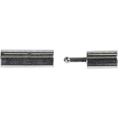 Creativ Company Magnetische sluiting, afm 3x14 mm, gatgrootte 2 mm, verzilverd, 40 stuk/ 1 doos
