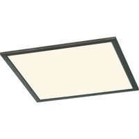 LED Plafondlamp - Plafondverlichting - Trion Povino - 26W - Warm Wit 3000K - Dimbaar - Vierkant - Mat Zwart - Aluminium - thumbnail