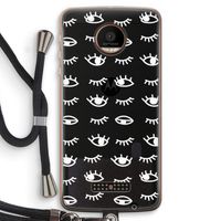 Eye pattern #3: Motorola Moto Z Force Transparant Hoesje met koord