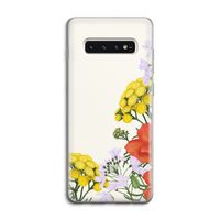 Wilde bloemen: Samsung Galaxy S10 4G Transparant Hoesje