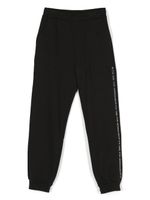 Monnalisa pantalon de jogging à ornements strassés - Noir