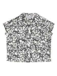 Bonpoint floral-print cotton shirt - Blanc