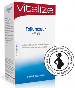 Vitalize Foliumzuur 400mcg Tabletten