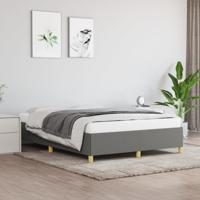 Bedframe zonder matras stof donkergrijs 140x200 cm