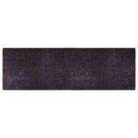 Vloerkleed wasbaar anti-slip 80x300 cm antracietkleurig