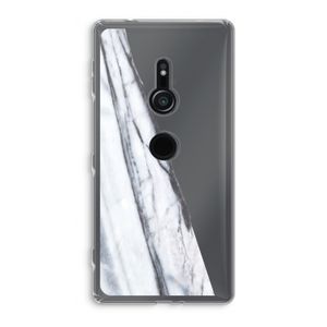 Gestreepte marmer: Sony Xperia XZ2 Transparant Hoesje