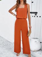 Casual Plain Two-Piece Set