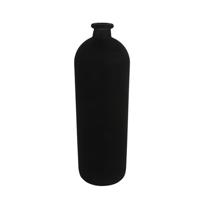 Countryfield Bloemenvaas/flesvaas Dawn - zwart glas - D13 x H41 cm - vaas