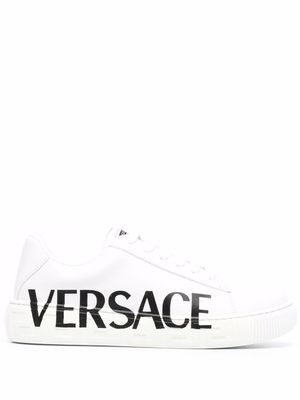 Versace Kids baskets Greca à logo imprimé - Blanc