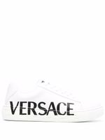 Versace Kids baskets Greca à logo imprimé - Blanc