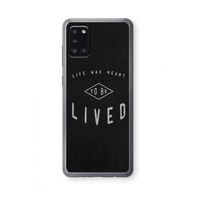 To be lived: Samsung Galaxy A31 Transparant Hoesje