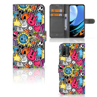 Xiaomi Redmi 9T | Poco M3 Wallet Case met Pasjes Punk Rock - thumbnail