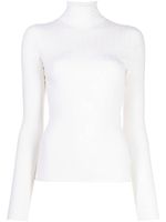 Dion Lee pull nervuré en maille intarsia - Blanc