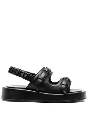 Elleme sandales en cuir à bride arrière - Noir