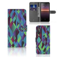Sony Xperia 10 II | Book Case | Abstract Green Blue