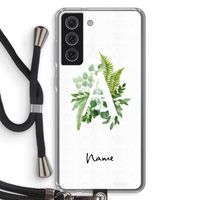 Green Brush: Samsung Galaxy S21 FE Transparant Hoesje met koord