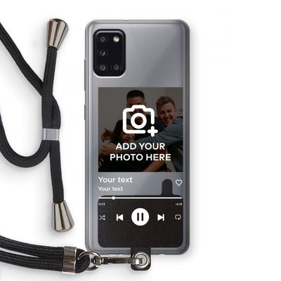 Music Player: Samsung Galaxy A31 Transparant Hoesje met koord