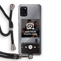 Music Player: Samsung Galaxy A31 Transparant Hoesje met koord
