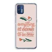 Optimistic flower girl: Motorola Moto G9 Plus Transparant Hoesje