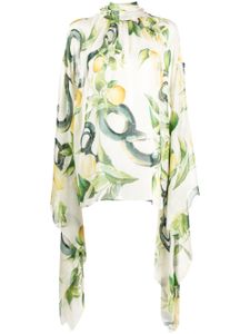 Roberto Cavalli blouse à imprimé Lemon - Vert