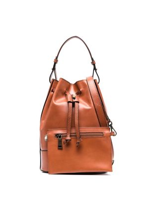 Officine Creative sac seau Saddle en cuir à lien de resserrage - Marron