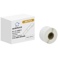 Renkforce Rol met etiketten Compatibel vervangt DYMO DYMO 99012 89 x 36 mm Papier Wit 260 stuk(s) Permanent hechtend Verzendetiketten RF-6027502 - thumbnail