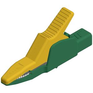 SKS Hirschmann AK 2 B 2540 I ge/gn Veiligheids-krokodilklem Steekaansluiting 4 mm CAT II 1000 V Geel