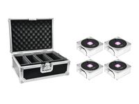 EUROLITE Set 4x AKKU IP Flat Light 1 chrome + Case - thumbnail