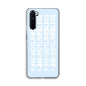 Hotline bling blue: OnePlus Nord Transparant Hoesje