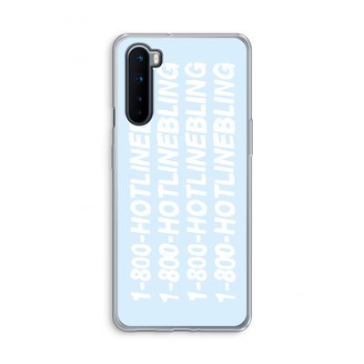 Hotline bling blue: OnePlus Nord Transparant Hoesje