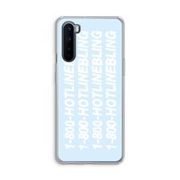 Hotline bling blue: OnePlus Nord Transparant Hoesje