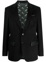 Billionaire blazer en soie à simple boutonnage - Noir